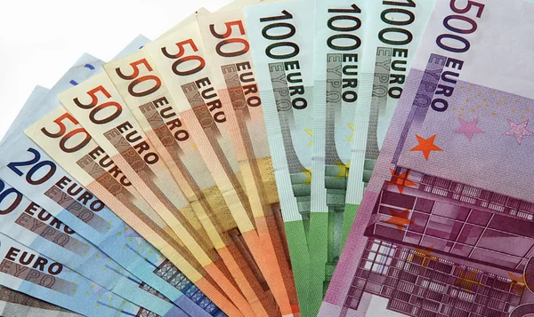 Stängnät av eurosedlar — Stockfoto