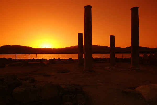Sunset and ruins — Stock Photo, Image