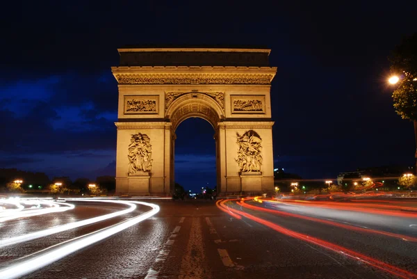 Arc de Triomphe la nuit — Photo