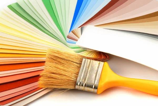 Paint bruh and colors — Stock Photo, Image