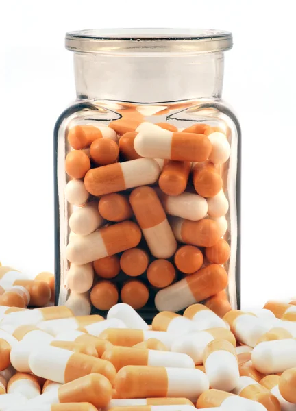 Garrafa de pílulas médicas — Fotografia de Stock