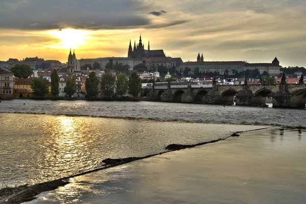 Coucher de soleil à Prague — Photo
