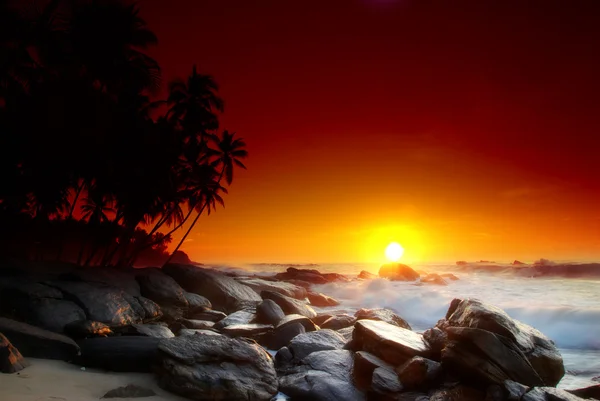 Ηλιοβασίλεμα στη Σρι Λάνκα — Φωτογραφία Αρχείου