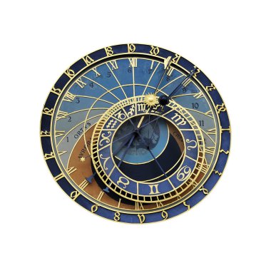 Astronomical clock in Prague clipart