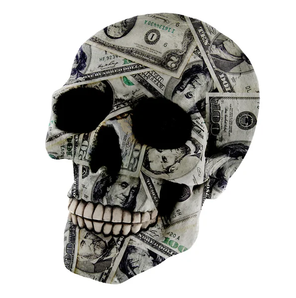 Долларовый череп — стоковое фото
