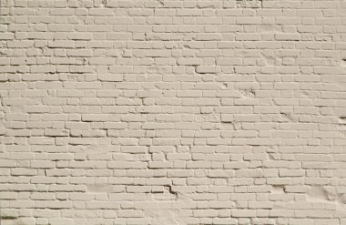 Old brick wall painted white clipart