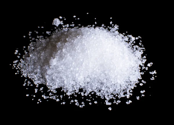 stock image A bunch of sugar on a black background