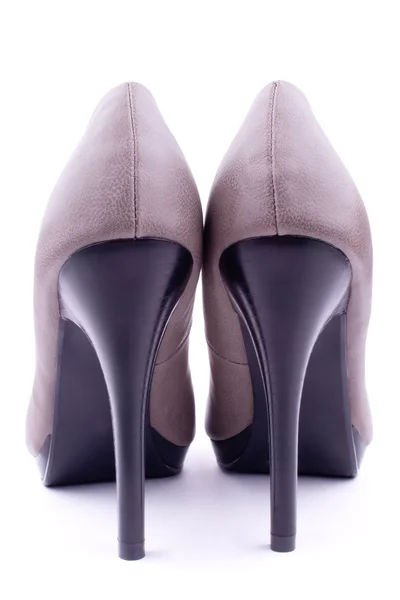 Pohled zezadu a dvojice Dámská obuv — Stock fotografie