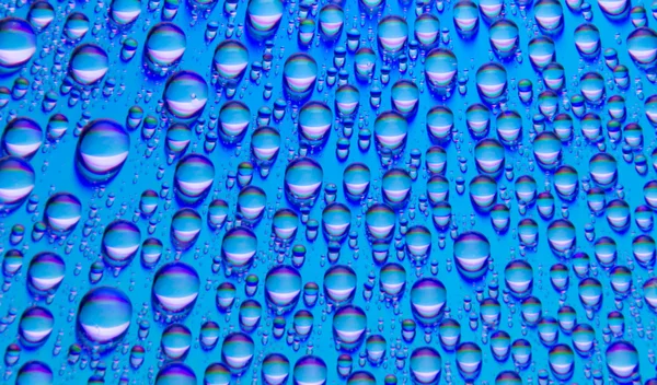 Modré kapky vody — Stock fotografie