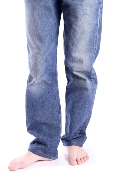 Mannen voeten barefoot — Stockfoto