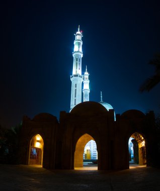 Mosque at night clipart