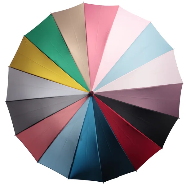 Silhouet van een open paraplu Rechtenvrije Stockfoto's