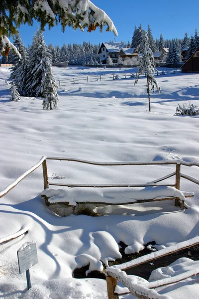 Paisaje de invierno con nieve —  Fotos de Stock