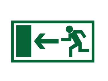 Emergency exit sign clipart