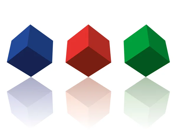 Cubos de color — Vector de stock