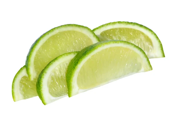 Fatias de limão verde — Fotografia de Stock