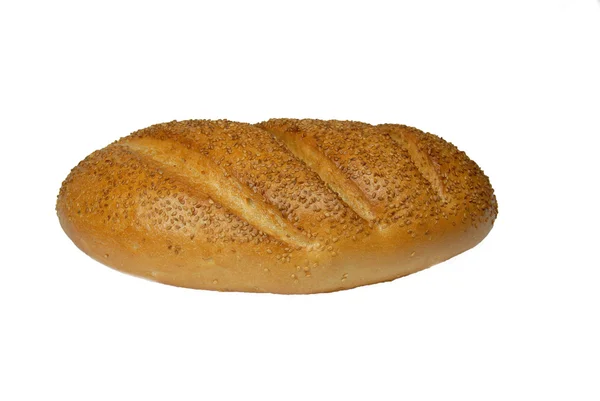 Chleb izolowany na białym — Zdjęcie stockowe