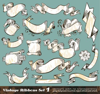 Vintage Ribbons - Set 1 clipart