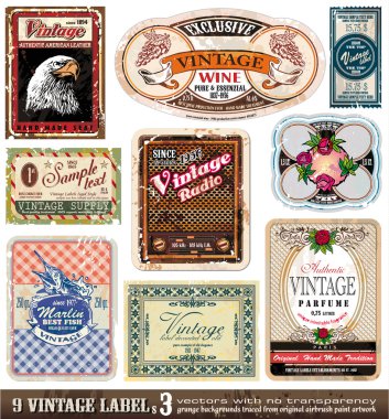 Vintage Labels Collection clipart