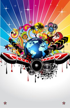 Abstract Background For Disco Flyers clipart