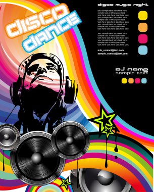 Discoteque promotional event Flyer clipart