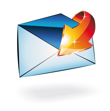 Email received conceptual Illusrtation clipart