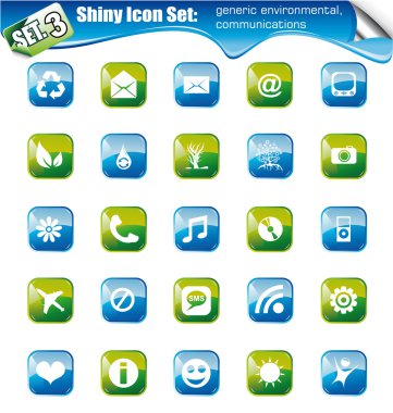 Shiny Icons - SET 3 clipart