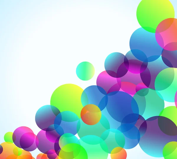 Радужные пузыри фон для элегантных флаеров — стоковый вектор