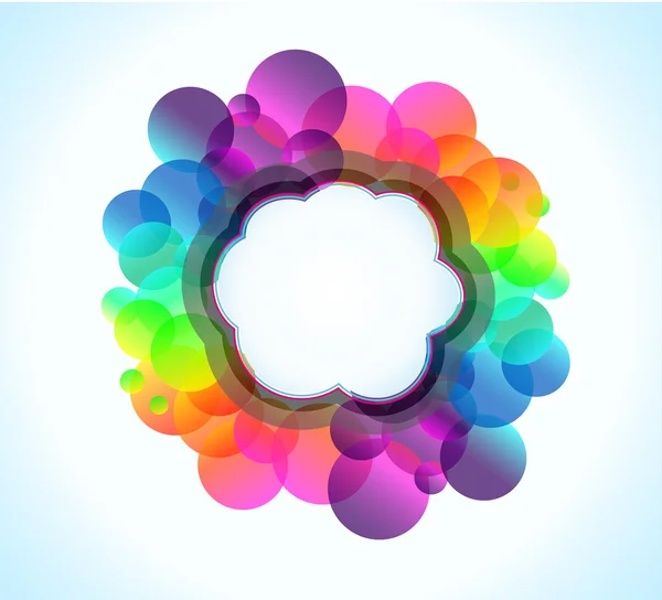优雅传单的彩虹气泡背景 — 图库矢量图片