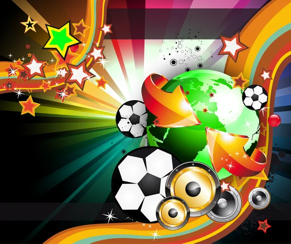 Campeonato Mundial de Futebol 2010 Antecedentes para Party Flyers — Vetor de Stock