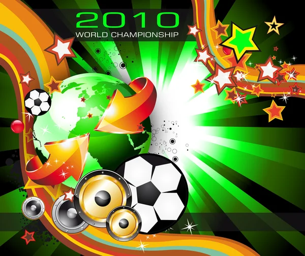 World Football ChampionShip Disco Party Flyer Background — Stock Vector