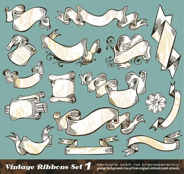 Rubans vintage - Set 1 — Image vectorielle