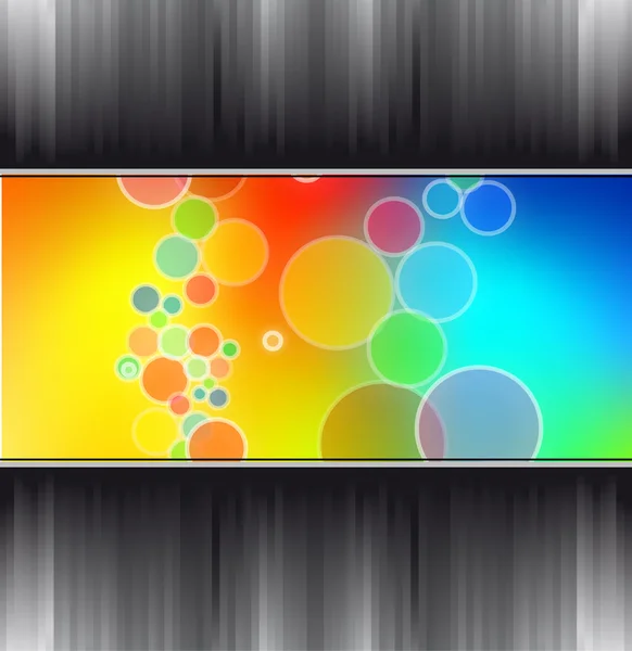 Teknik framtida bakgrund med regnbågens färger och plats för text — Stock vektor