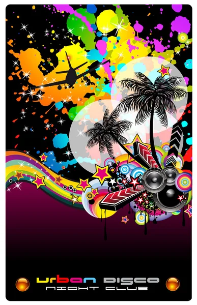 Abstract Kleurrijke achtergrond voor Musical Event Flyer — Stockvector