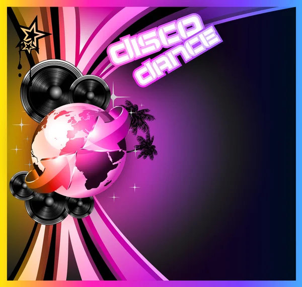 Contexte de l'événement musical pour Disco Flyers — Image vectorielle