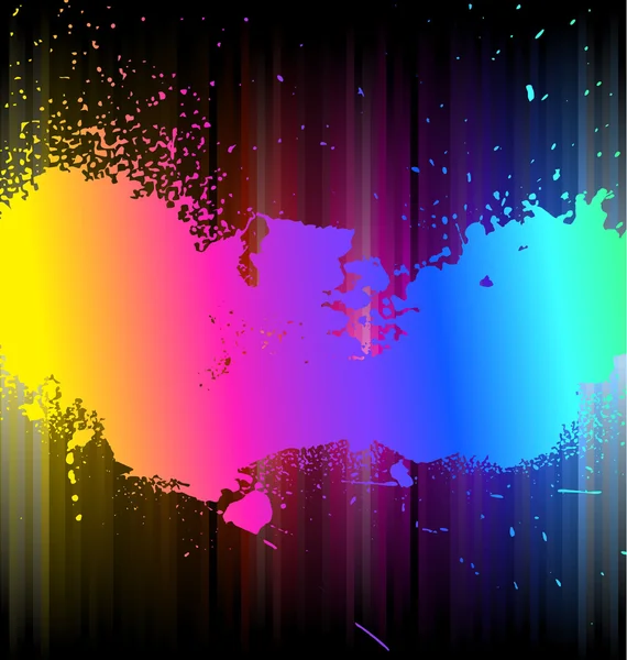 Gotas de agua grumosa con arco iris Espectro de colores — Vector de stock