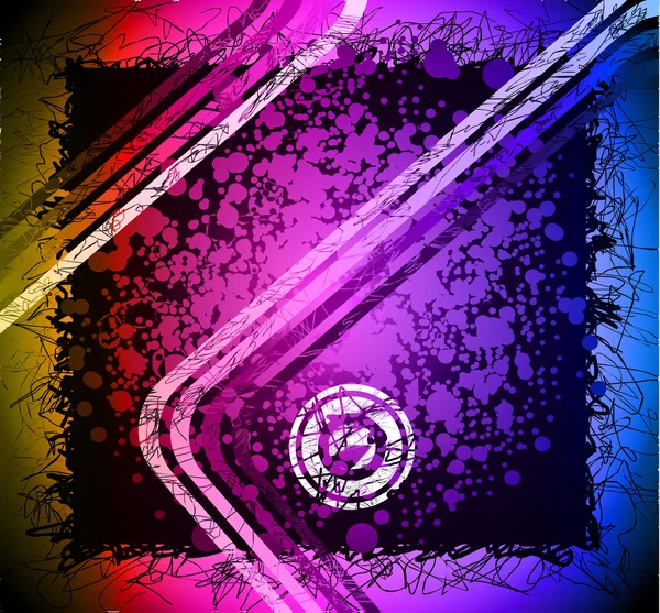 Grungy künstlerischen Hintergrund mit Regenbogenfarben — Stockvektor