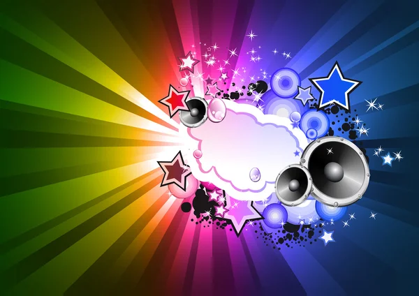 Regenboog kleurrijke disco achtergrond voor folders — Stockvector