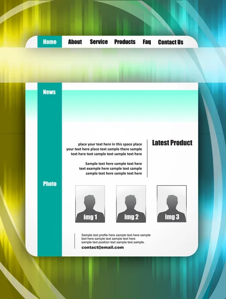 Modèle de site Web de modèle de mousseline et de style futuriste — Image vectorielle