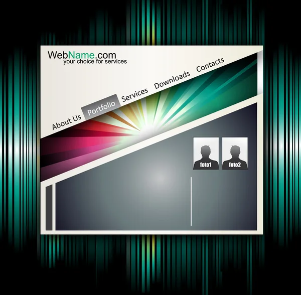 Technologie et style d'entreprise Modèle de site Web — Image vectorielle