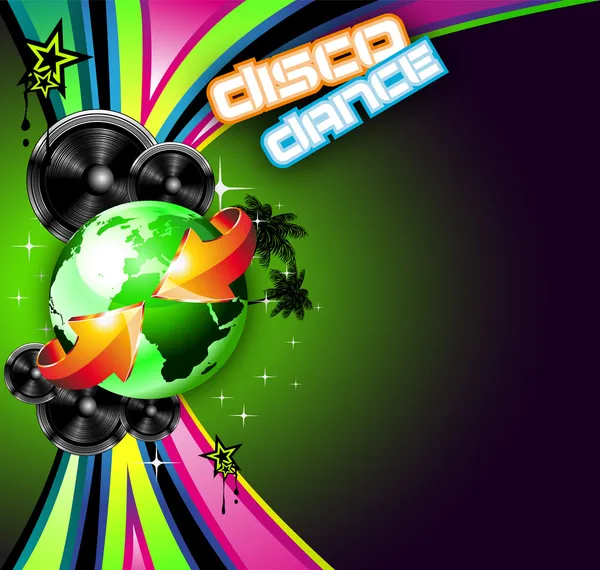 Contexte de l'événement musical pour Disco Flyers — Image vectorielle