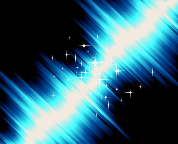 Lumières magiques avec dégradé coloré et étoiles délicates — Image vectorielle