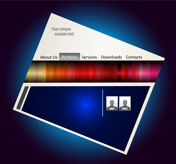 Modèle de Webstite coloré — Image vectorielle