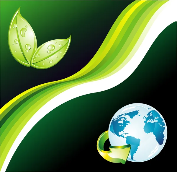 Γήινο πράσινο υπόβαθρο για φυλλάδια — Διανυσματικό Αρχείο