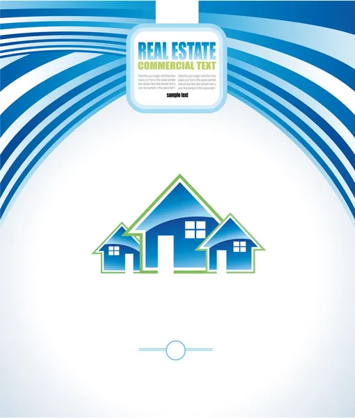 Real Estate Abstract Cartão de visita colorido —  Vetores de Stock