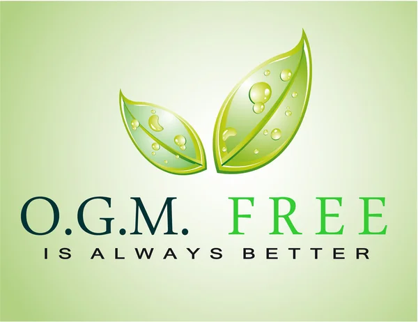 Slogan livre OGM — Vetor de Stock