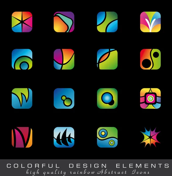 Coleção colorida de elementos de design — Vetor de Stock