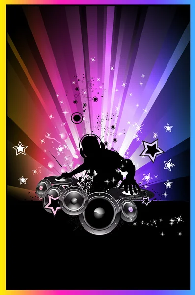 Discoteque Colorful Background for flyers — Stock Vector