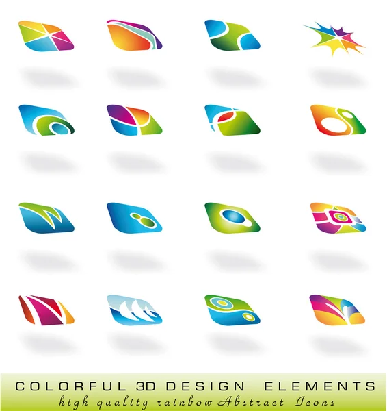 Elementos de diseño abstracto con sombra suave y colores delicados — Vector de stock