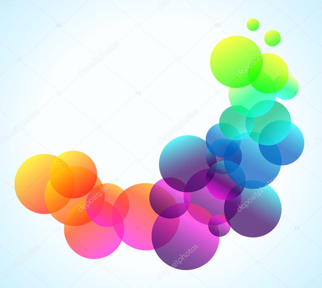 Rainbow Bubbles Background For Elegant Flyers Stock Vector C Davidarts